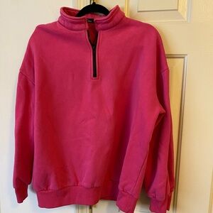 Cozy Pink Half-Zip Sweatshirt